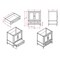 Alaterre Furniture Williamsburg 3pc Wooden Vanity Set - 30-in. L Vanity, 30-in. L Mirror, 25-in. W Wall Shelf, White AVAN3000WHBB - alternate 8